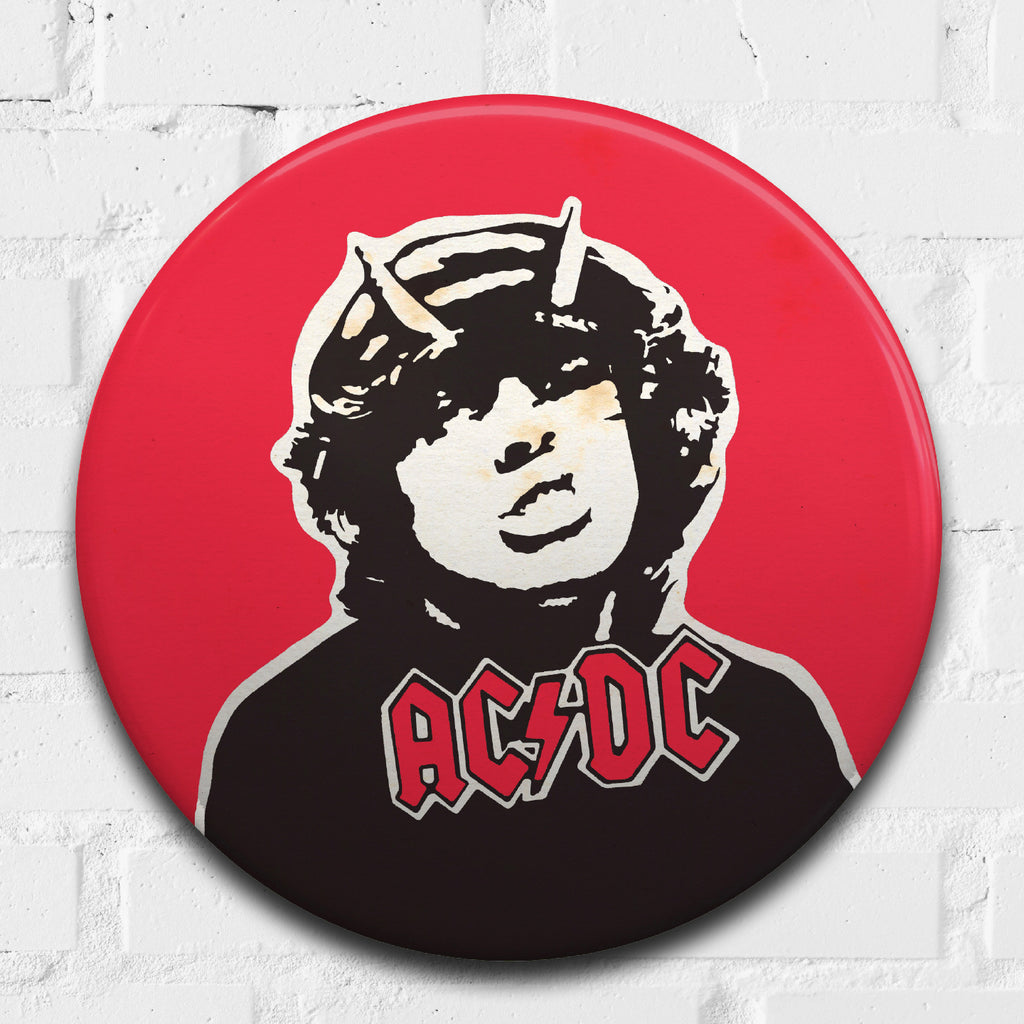 AC/DC GIANT 3D Vintage Pin Badge – Tape Deck Art