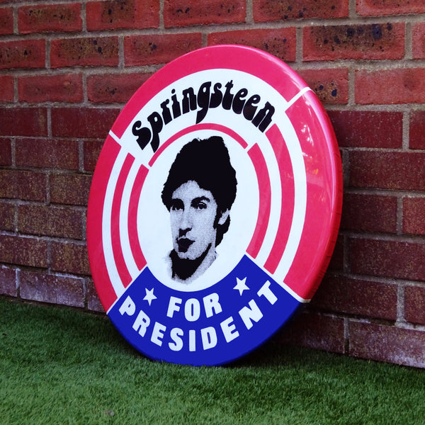 Bruce Springsteen GIANT 3D Vintage Pin Badge – Tape Deck Art