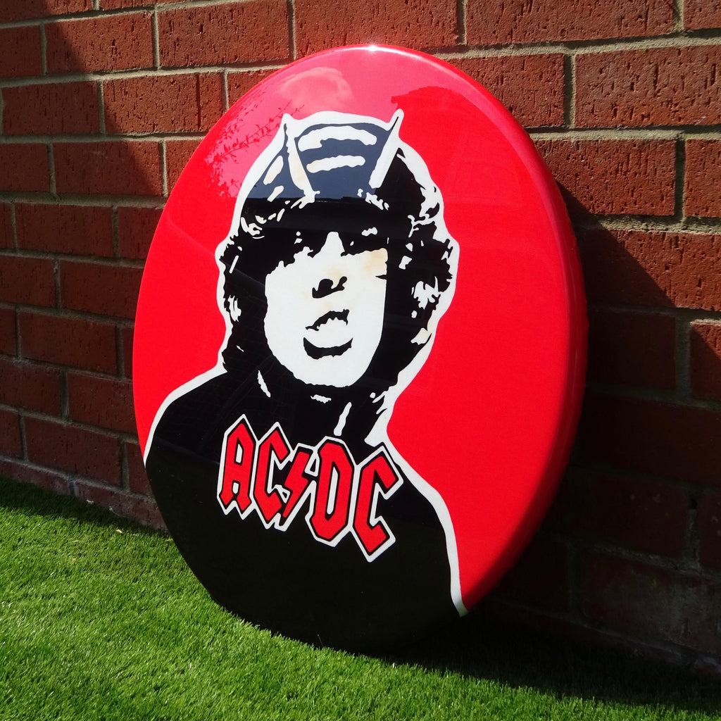 AC/DC GIANT 3D Vintage Pin Badge – Tape Deck Art