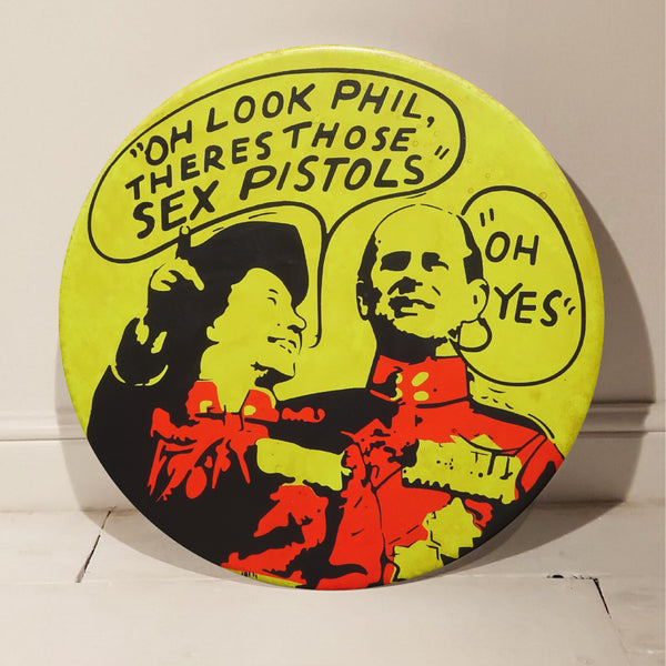 Sex Pistols, Liz & Phil GIANT 3D Vintage Pin Badge